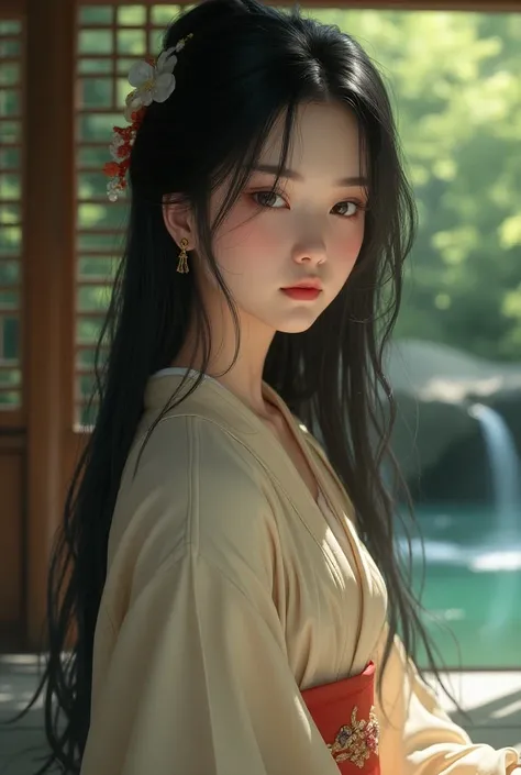 A beautiful Japanese girl、 realistic pictures