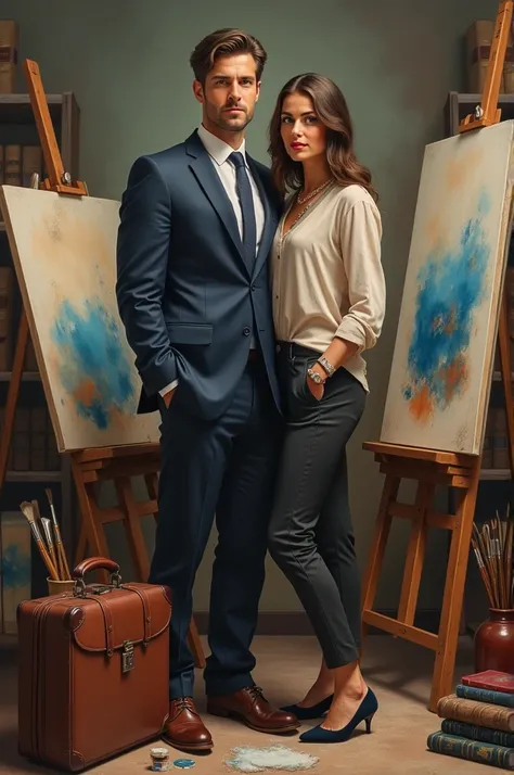 A couple whose wife is a painter and a man is a lawyer