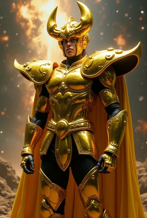 Saint Seiya cancer death mask with golden armor 