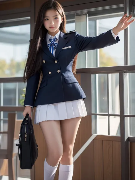 highest resolution  , 4k, masterpiece, high school girl,uniform, 18 years old, woman&#39;photograph,  (( beautiful posture))、big...