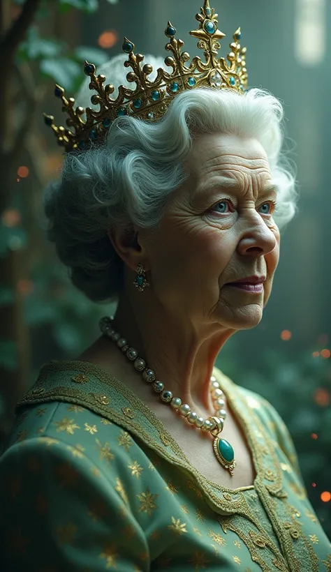 Queen Elizabeth is transforming into a reptile 