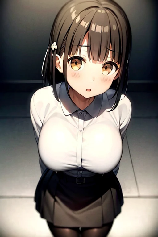 yui hanasaka \(casual\) \(one room\), bangs, belt, black_hair,(close mouth),flown, blush, breasts, brown_eyes, black_hair, cowbo...