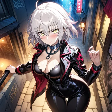 nsfw High image quality、best quality、extremely detailed CG unity 8k wallpaper、Masterpiece、ultra detailed、super fine illustration、detailed beautiful face、detailed beautiful eyes、Big Breasts、big ass、glamorous body、 Jeanne Alter (fate) ((My slave)) (Theyre ta...