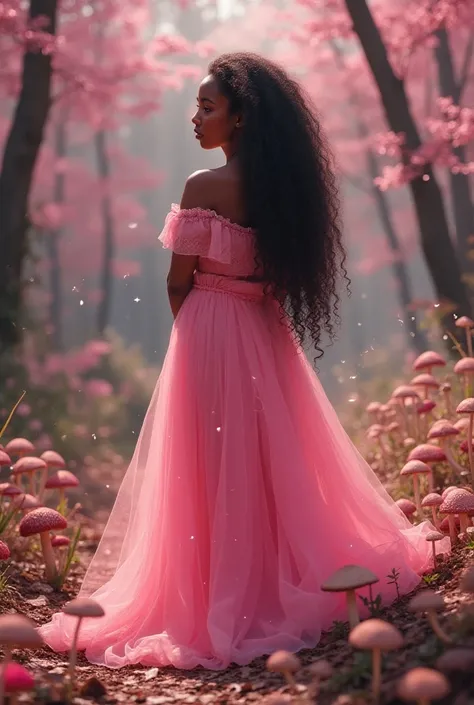 My personal archetype of the color pink , her name is Aurora and the nickname Flora represents nature, the love, Self-care , A young black girl ,  naive and powerful ,  resembles a fairy and lives in peace with nature and mushrooms ,  as a delicate but ind...