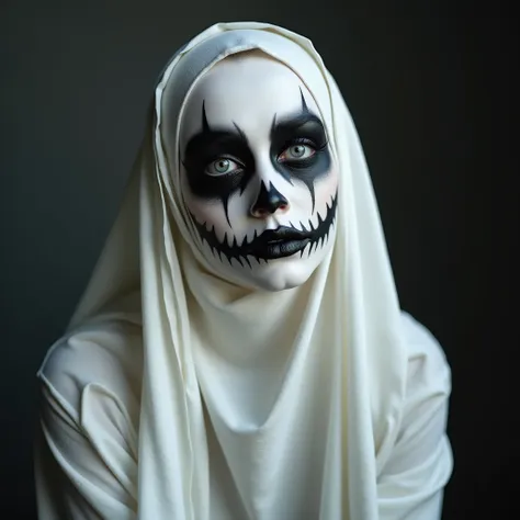 a cute ghost, halloween makeup,