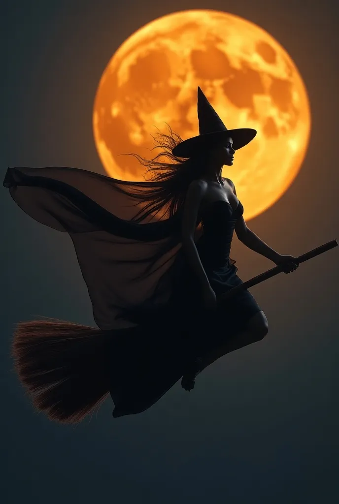 ((masterpiece, highest quality, Highest image quality, High resolution, photorealistic, Raw photo, Extremely detailed CG unified 8k wallpaper)), (huge stunning goddess shot, very hot and sexy, jaw-dropping beauty, perfect proportions, beautiful body, slim body beauty:1.4), A beautiful witch in a robe over bare skin, flying in the night sky astride a broom, a big orange full moon in the background, flipping her robe and hurrying to the party venue, “Happy Halloween 2024” is written in large letters on the photo,