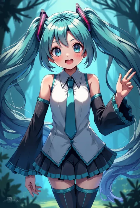 (masterpiece、best quality、best quality、official art、beautiful and beautiful:1.2)、(one person:1.3) hatsune miku、 twin tails,beaut...