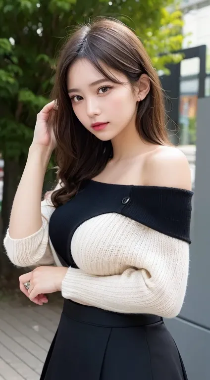 finely detail, hight resolution, hightquality、Perfect dynamic composition, Beautiful detailed eyes, Medium Hair, small tits、Natural Color Lip,Kamimei、Shibuya、20 years girl、1 persons、Transparent skin、Glowing hair、masutepiece, Best Quality, Ultra-detailed, f...