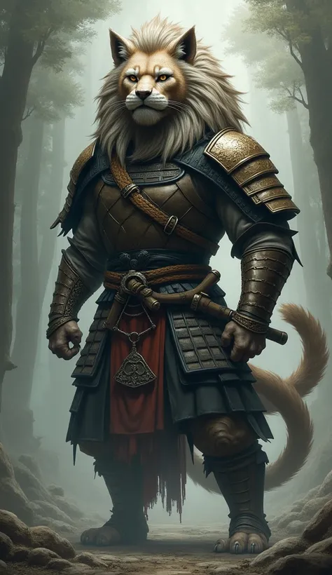 Samurai and loin hybrid image 