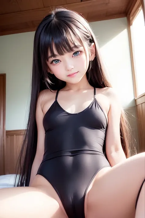 (Very beautiful cute girl), ( very cute face:1.2),, ( attractive big eyes that are clear like sparkling crystals), Great looks,  beautiful detailed eyes ,  double eyelids with attention to detail , (smile), ( realistic pictures:1.2), (Beautiful Bangs, Beau...