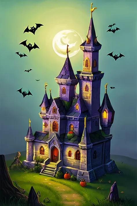 spooky halloween castle