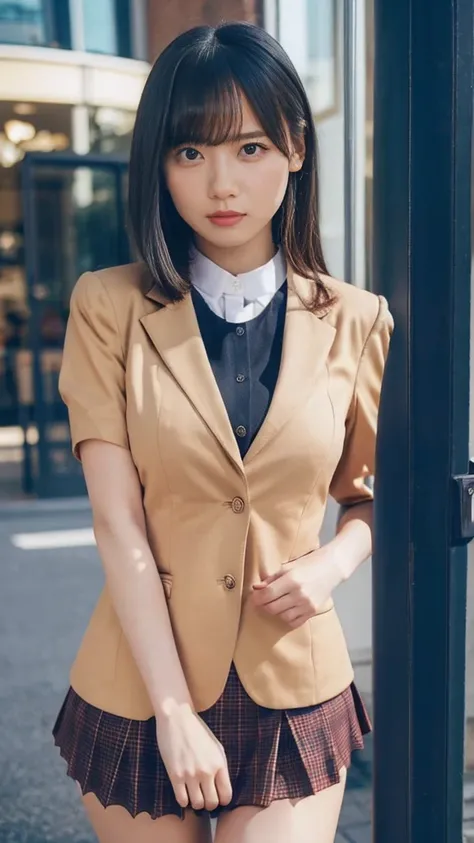 2 Women in skirt suits , she世界で最も美しい女優です.., Her detailed face,  the perfect balance of her body , He is wearing a T-shirt on his upper body、 Wears a perfect blazer pants suit..., Perfect shape of covered breasts,  Shirt with underwear under the skirt Skirt...