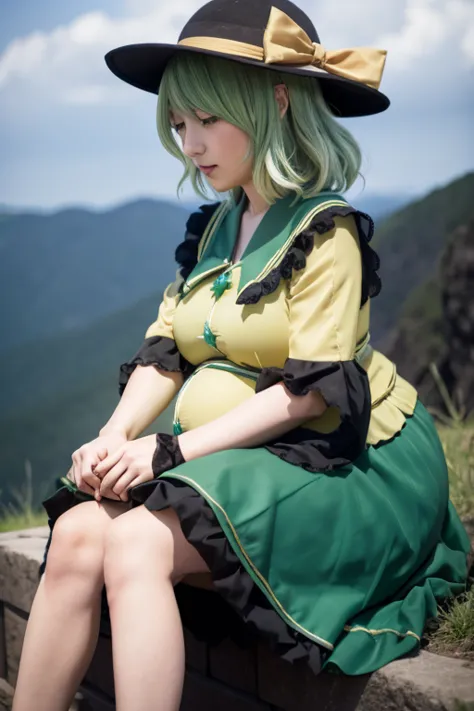 Touhou Project Komeiji Koishi Pregnant Woman Ringetsu Crouching Damizu