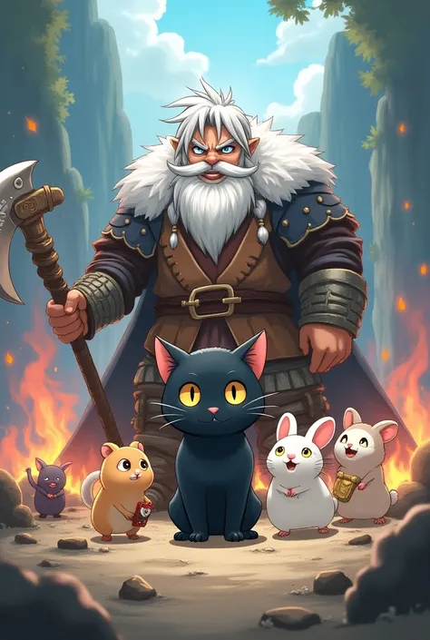  cute、Black Cat、Rabbit、 3 hamsters、Warrior Dwarf 、Gojo Satoru、During combat、Alliance 