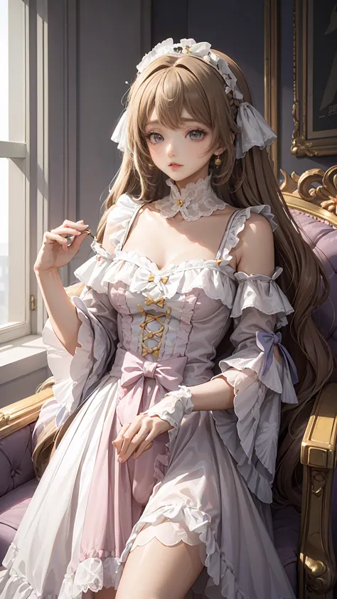 ( BEAUTIFUL GIRLS:1.3), 1 GIRL WITH HIM,masterpiece,  super high resolution  ,  rich contrast ,high quality,8k,  Highly Detailed CG Unit Wallpaper ,Texture,That&#39;s ridiculous.,RAW photo,Highest quality Anime, Depth of Boundary Described ,Ultra-precise eyes,  growing skin  ,Glitter Effect, Beautiful Shiny Lips ,knzkrnk  , Long Hair, Grey Hair,  side lock,  twin tails, Drill Hair, twin drills, bangs, Hair between the eyes,  Hair Ornament,  Hair Ribbon , Red eyes, medium breasts, score_9,  score_8_up,  score_7_up, sauce_Anime,( Cane with Rose Chips ),Theater stage,Tilt your head.,Gothicta,( Open Your Mouth Wide and Sing )
