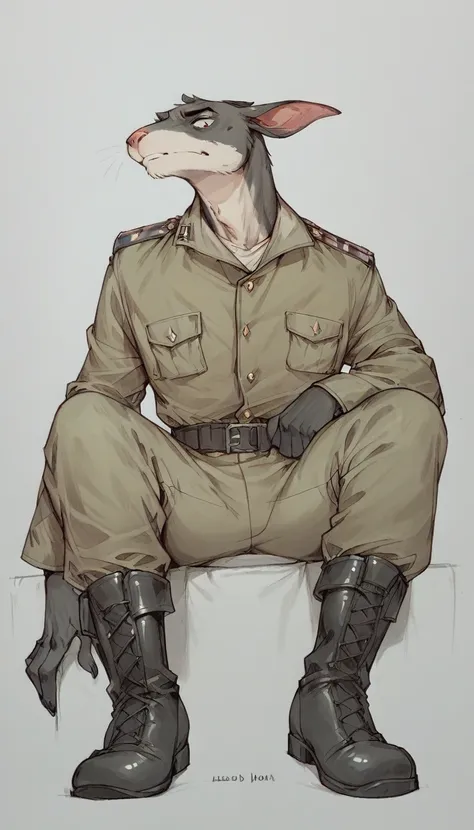 anthro furry military men, low angle, long shoot, good face, the style of the artwork should resemble that of jacques-louis davi...