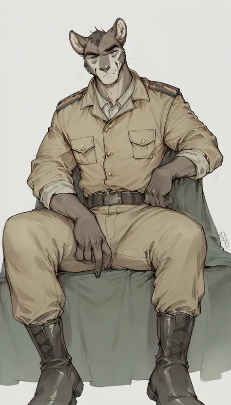 anthro furry military men, low angle, long shoot, good face, the style of the artwork should resemble that of jacques-louis davi...