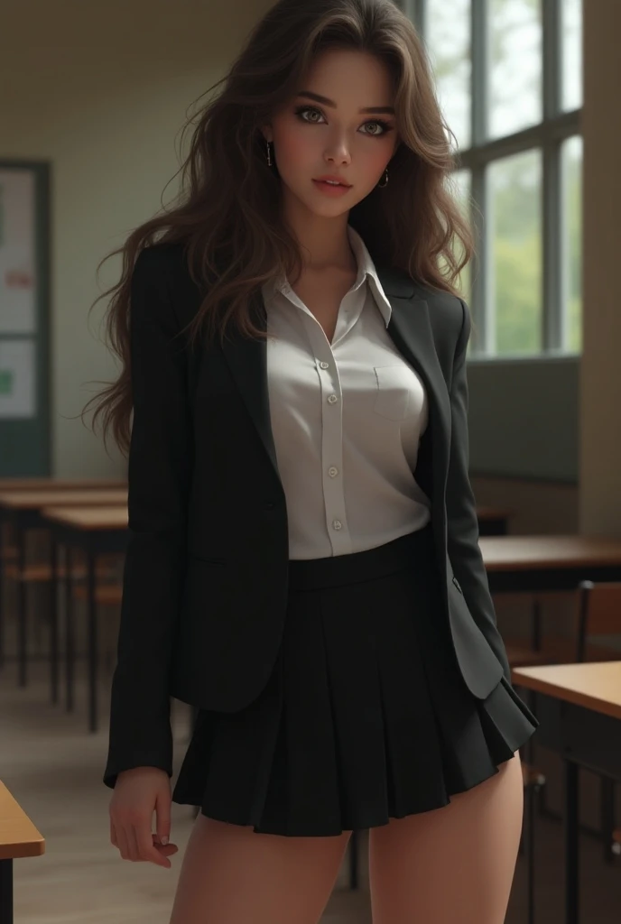 Sexy girl student in uniform 
