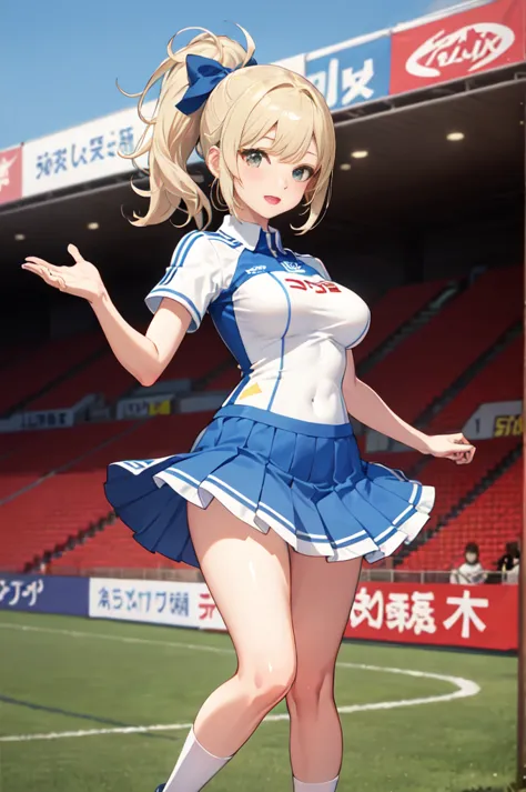 ((highest quality. 8k)) j.league tokyo verdy overcrowded soccer stadium  (( super high resolution , 8k,  anatomically correct bo...