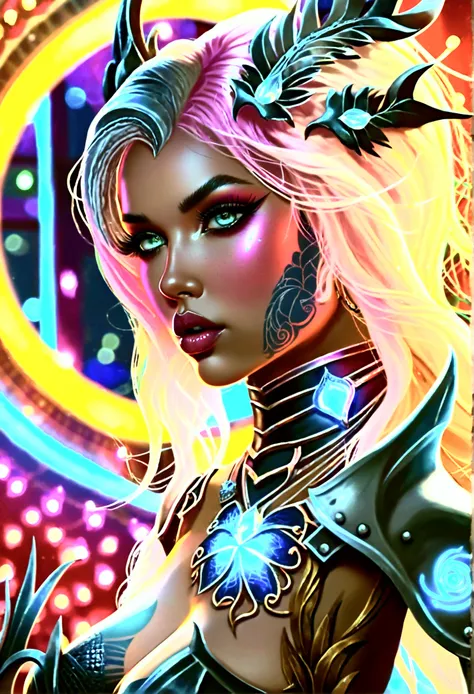 Full protrait photo, Full body image, beautiful digital artwork, beautiful digital art, detailed beautiful face, 10k high quality detailed art, very beautiful digital art, digital art. highly detailed, beautiful detailed body, illuminated by a circular lig...