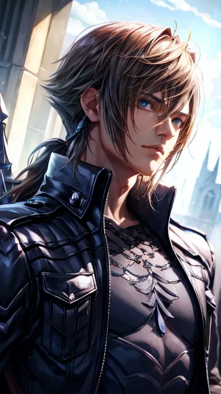 A handsome man similar to Nocto from Final Fantasy