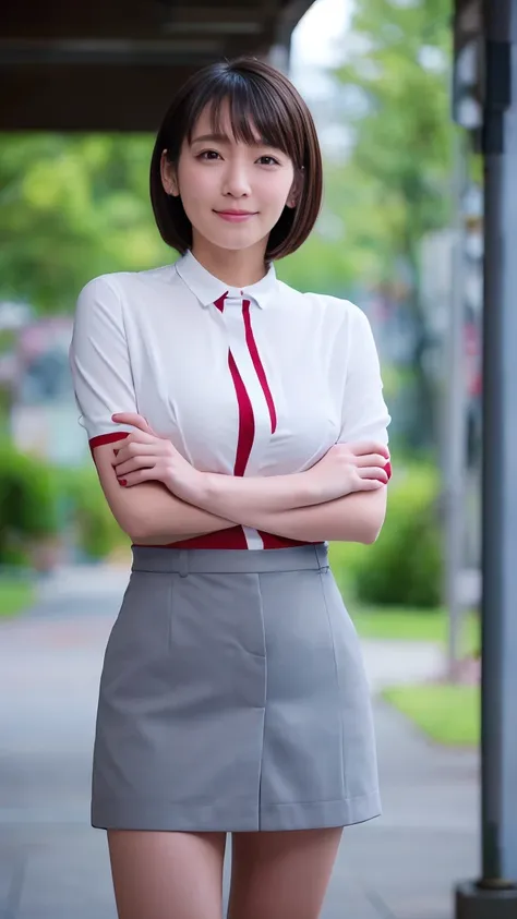 (1 female),Beauty,Beautiful Face,smile,( office lady suit:1.2),(Open clothes,Open front shirt, miniskirt )Dignified appearance,Plump Style,(Big Breasts:1.3)、( Peek Inside 、Front View), chest focus , Super Real ,  super high resolution  ,Best Quality,8k,mas...