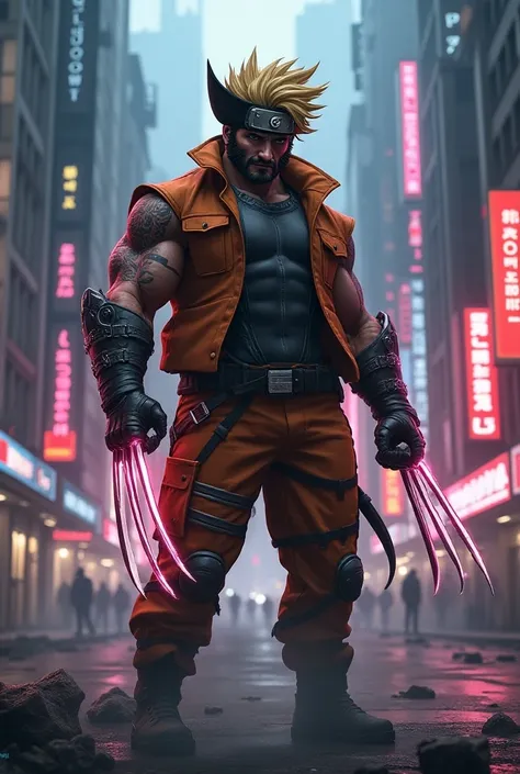 WOLVERINE AND NARUTO MUTATION CYBER PUNK