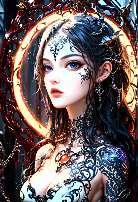 Full protrait photo, Full body image, beautiful digital artwork, beautiful digital art, detailed beautiful face, 10k high quality detailed art, very beautiful digital art, digital art. highly detailed, beautiful detailed body, illuminated by a circular lig...