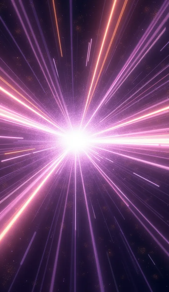 (masterpiece:1.2,Highest quality,Super detailed,Realistic,Ultra-high Resolution Camera),8k,wallpaper,The view from behind a spaceship traveling at warp speed.,(Expressing ultra-high speed with a beautiful line of white light:2.0),(Wormhole),universe space,Expressed through magnificent art,dynamic,Beautiful purple and yellow particles of light 
