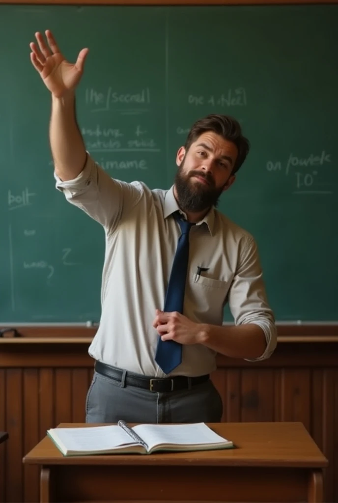 Male teacher jerks off