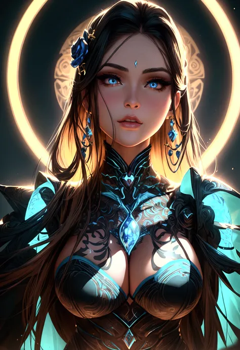 Full protrait photo, Full body image, beautiful digital artwork, beautiful digital art, detailed beautiful face, 10k high quality detailed art, very beautiful digital art, digital art. highly detailed, beautiful detailed body, illuminated by a circular lig...