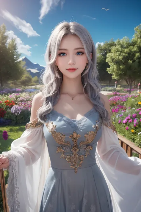 ((masterpiece)), ((best quality)), (ultra-detailed), ((kawaii)), cute, (lovely), ((extremely detailed)), 4K, (8K), best quality, (beautiful), illustration, (upper body), a pretty women, 3 women, three beautiful Norse goddesses, walking in floating garden, ...