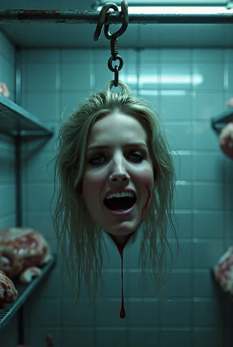 Annabelle wallis face found beheading hanging by hook in butcher freezer