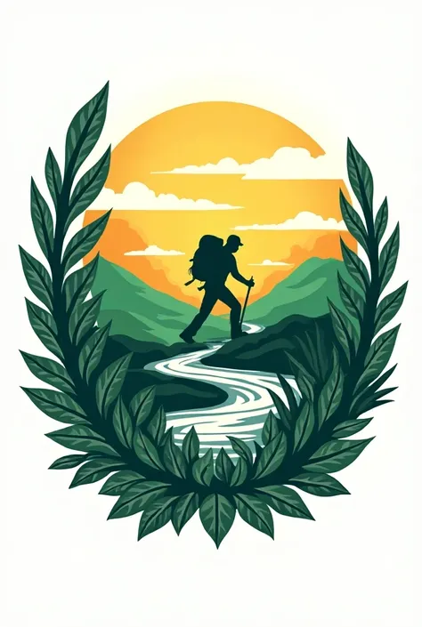 Logo for a Nicaraguan Adventure Tourism company in nature style