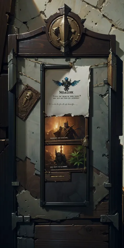 watercolor painting, in the bottom corner of the screen, a quest box pops up, styled in the familiar warcraft font, reading, "ho...