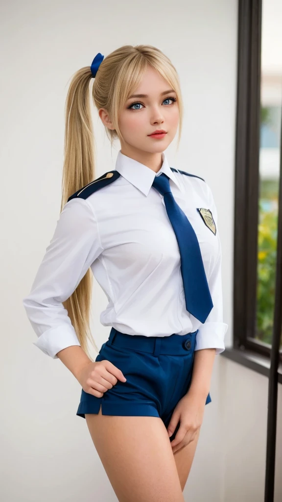 Marie Rose, light blue eyes, (best quality, ultra-detailed), (realistic:1.37), beautiful and detailed face, ultra-realistic texture, delicate face, red lipstick, bright colors. High definition, 8k. expression a sexy look