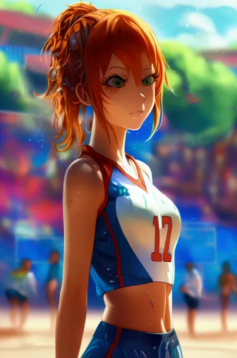 pov: ((((huge ass)))), big round ass, digital art drawing, illustration of ((anime art of painterly anime artwork, ((nami)). cro...