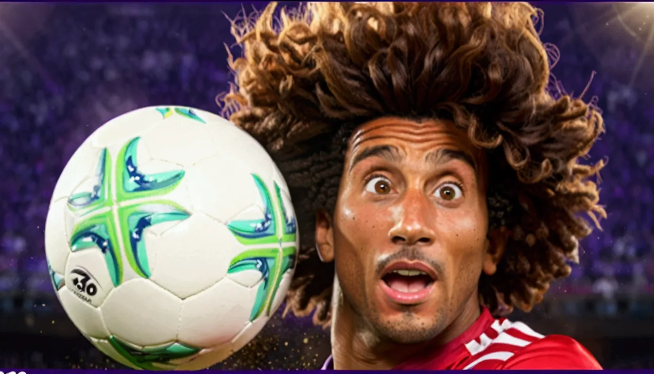 cartoon portrait   : football player ,(  dynamic action pose , the moment a soccer ball hits your face ),  high quality,(charmin...