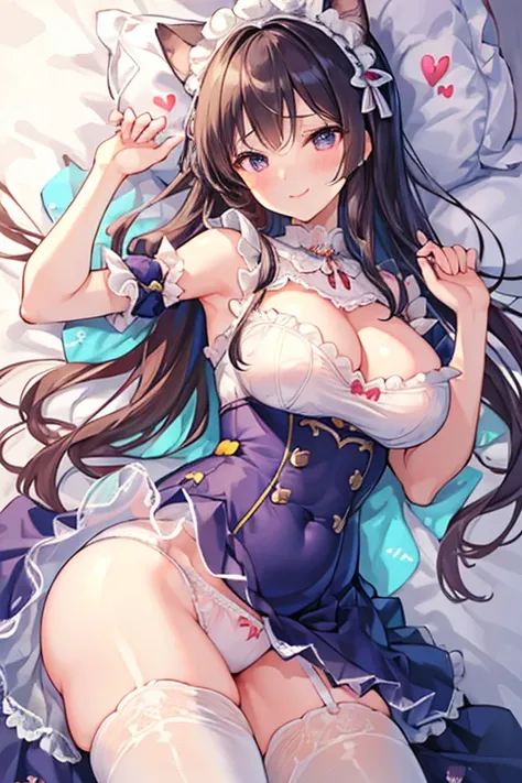 8k、 best quality 、  Maximum Clarity and Clarity  、  very detailed  、Beautiful art、  very detailed 、Biologically correct body、 textured skin、 A kind smile、Maternal、  plump ass  、Erotic face、see-through clothing 、Large Breasts、(((  Luxurious Ruffles and Deli...