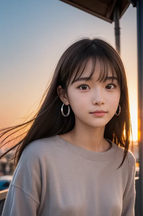 ((masterpiece)), ((photo realistic)), ((highest quality)),shiny eyes, Fair skin, puffy face, broad jawline,big beady eyes, well-proportioned Japanese girl, 15years old, (no make-up:1.2) , glowing silver light brown hair, (messy short hair) , (tearful face,...