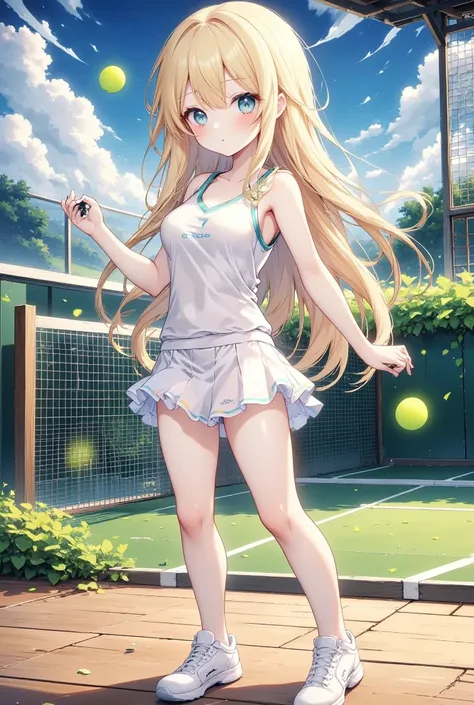 1 girl,solo,sweethoney mix,tennis wear