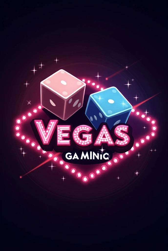 Create a casino gamming logo name vegas gaming with casino logo