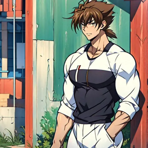 solo, 1boy, tall, handsome, muscular, very masculine, broad shoulders, issei hyodou