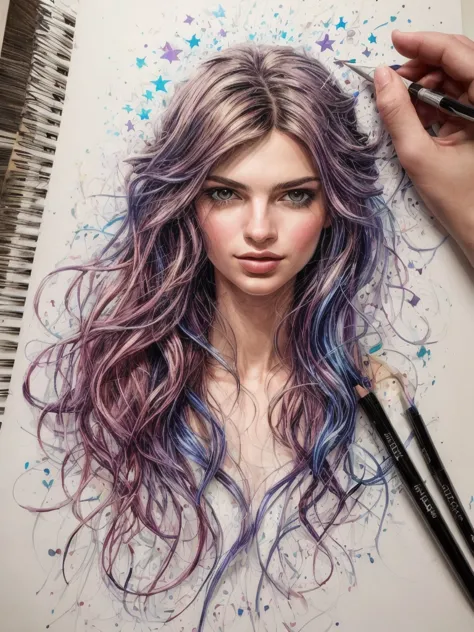 detailed portrait photo of (rtjk:1) a mesmerizing, hyper-realistic 16k 3d illustration captures a magical moment of pure creativ...