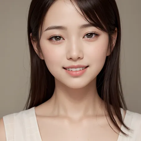 super high quality, high resolution, real photo,japanese female, 20s, close up on face, smile,peachy cheeks, perfect makeup