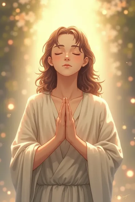 Jesus praying for you, ANIME STYLE 