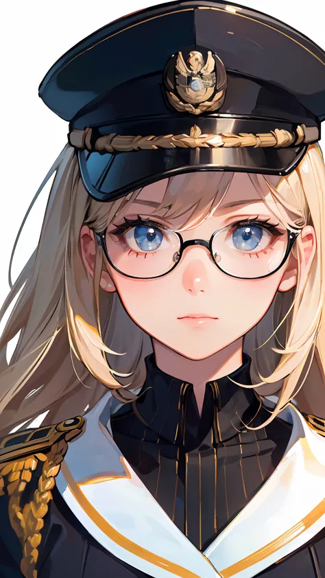 (((best quality, 8k, masterpiece: 1.3)), ((best quality)), ((masterpiece)), (detailed), perfect face, uniform, soldier, glasses,...