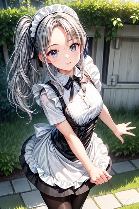 girl posing for a photo , animeのかわいい女の子, (( one girl playing pranks)), ((baby face:1.3)), ((cute:1.3)), 
break 

(((black and wh...