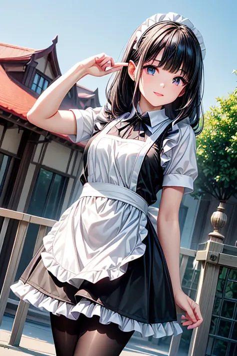 girl posing for a photo , animeのかわいい女の子, (( one girl playing pranks)), ((baby face:1.3)), ((cute:1.3)), 
break 

(((black and wh...