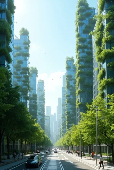 In the future, cities are transformed into vibrant hubs of innovation and sustainability. Skyscrapers adorned with vertical gardens reach towards the sky, while solar panels and wind turbines integrate seamlessly into the architecture. Smart technology gov...